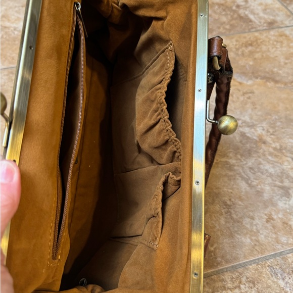 Patricia Nash Tan Leather Crossbody Bag - Picture 3 of 4